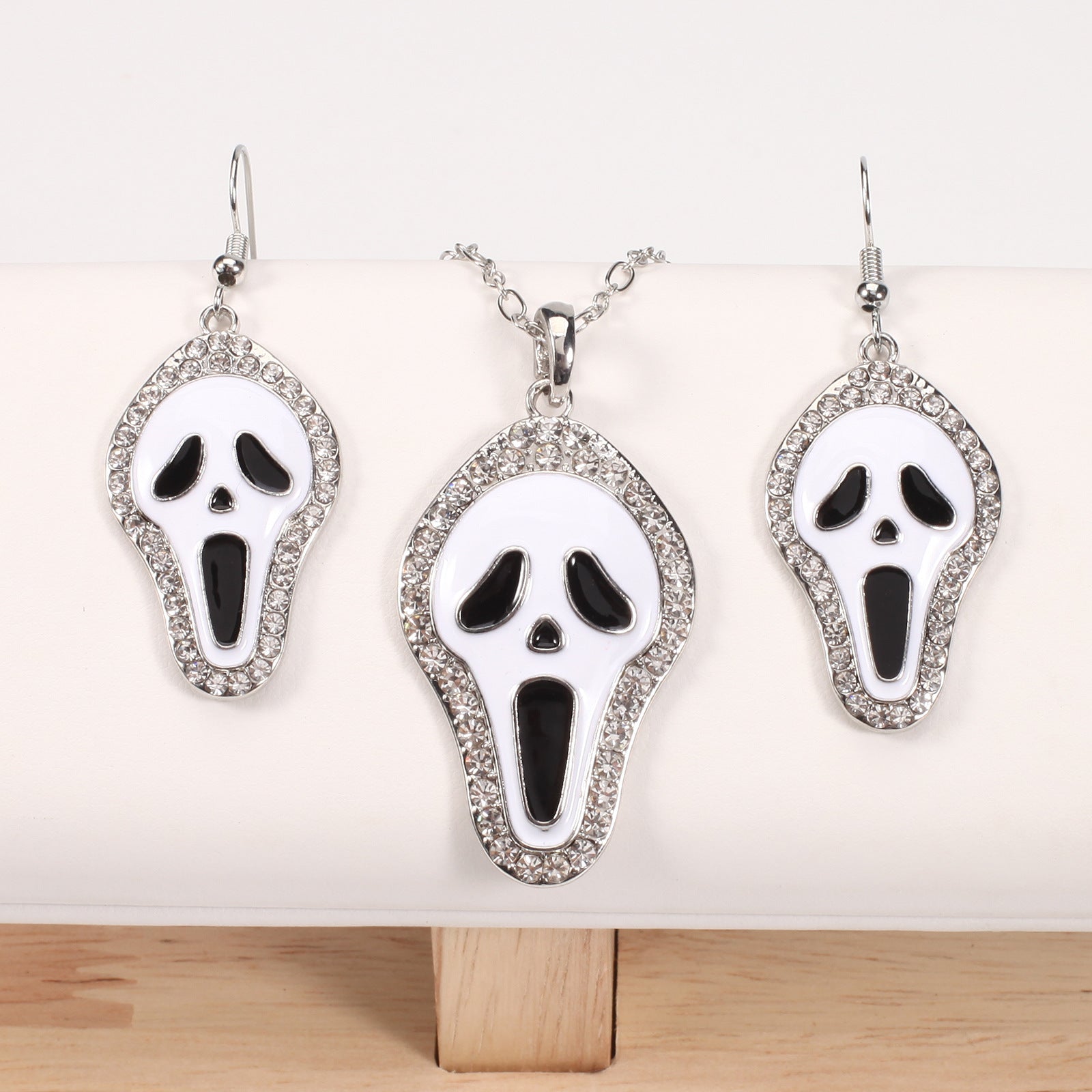 Halloween Necklace and Earring Set with Pumpkin - Screaming Skull - Ghost - - product image 16