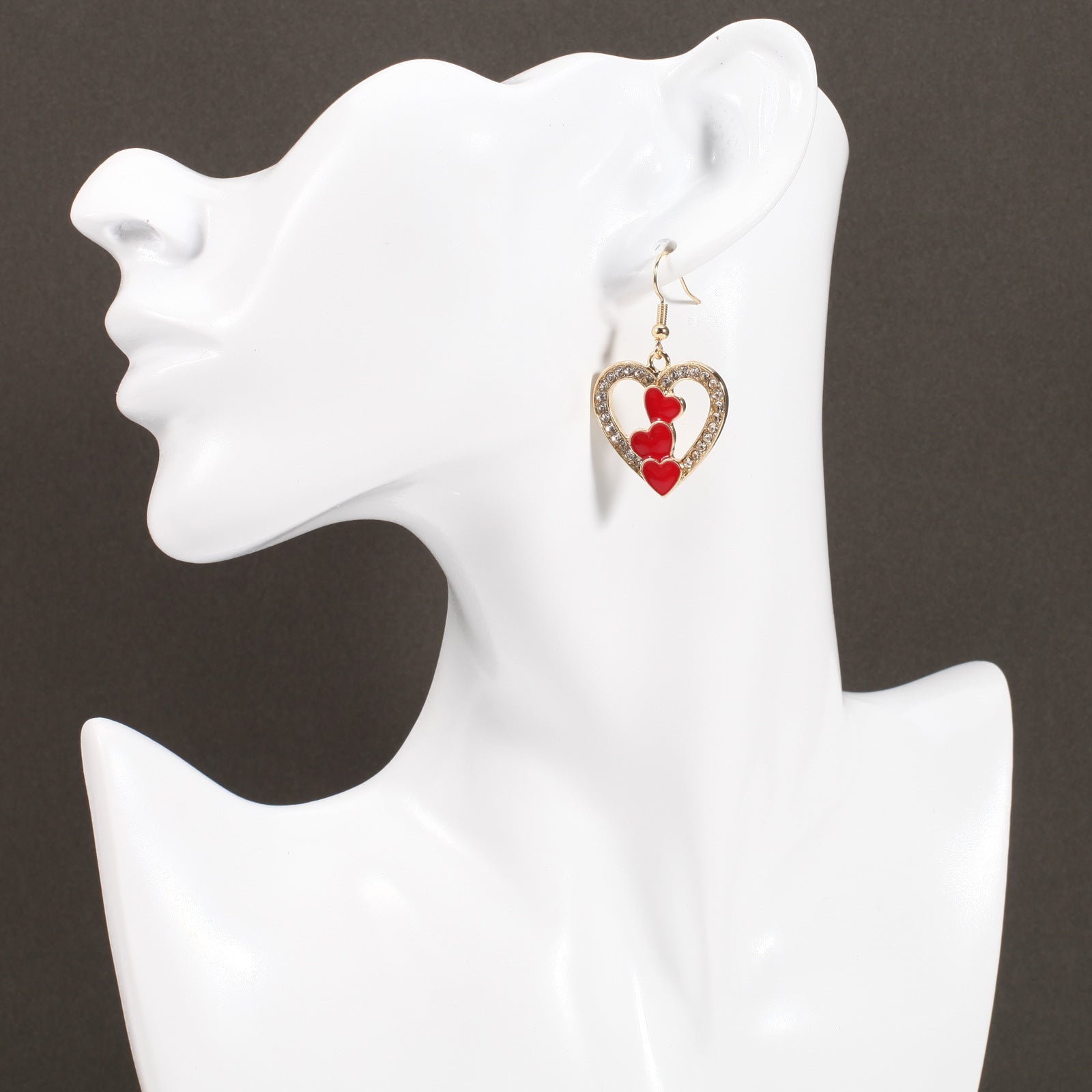 Heart Cross Crystal Earrings - product image 39