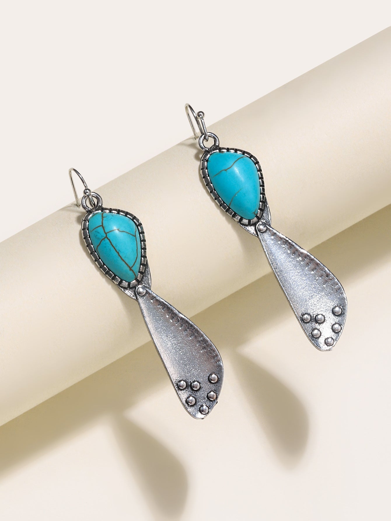 Turquoise Vintage Geometric Earrings - product image 5