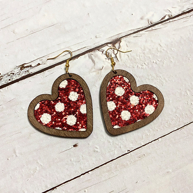 Vintage Heart Leather Earrings - product image 1