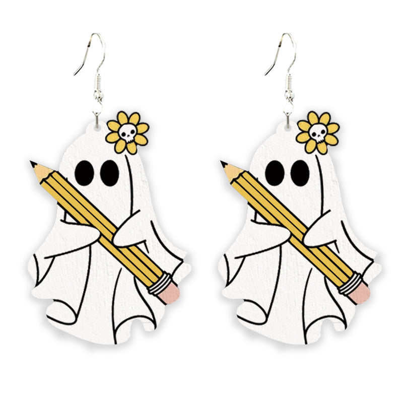 Cross Wood Earrings - product image 4