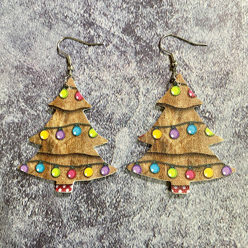 Vintage Cross Leather Earrings - product image 3