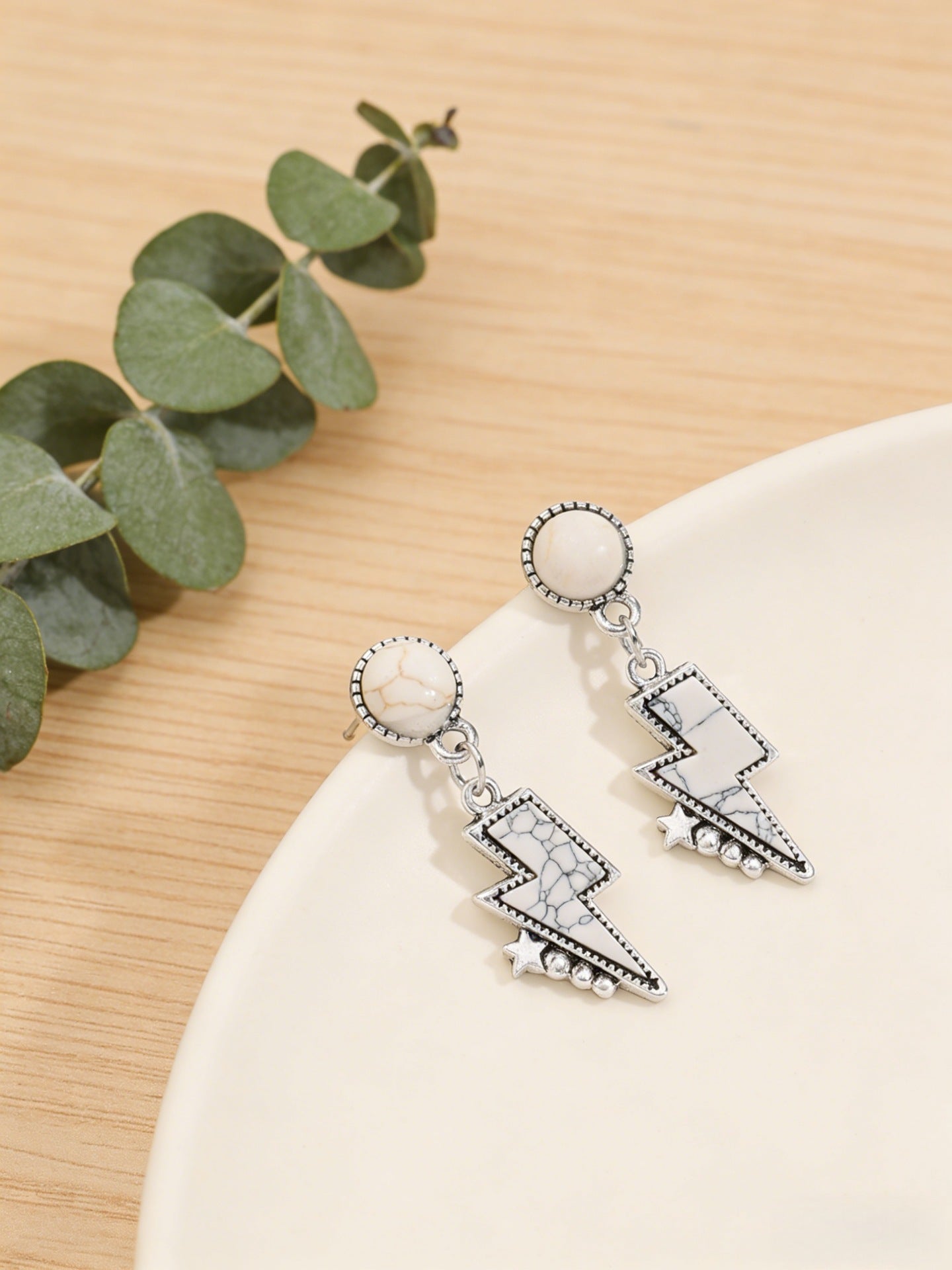 Turquoise Statement Cross Earrings