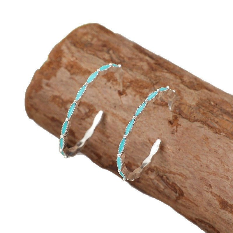 Turquoise Boho Cross Earrings - product image 5