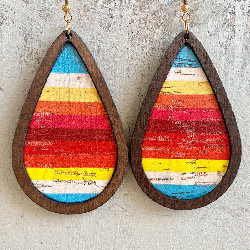 Western Cactus Cross Wood Earrings - product image 8