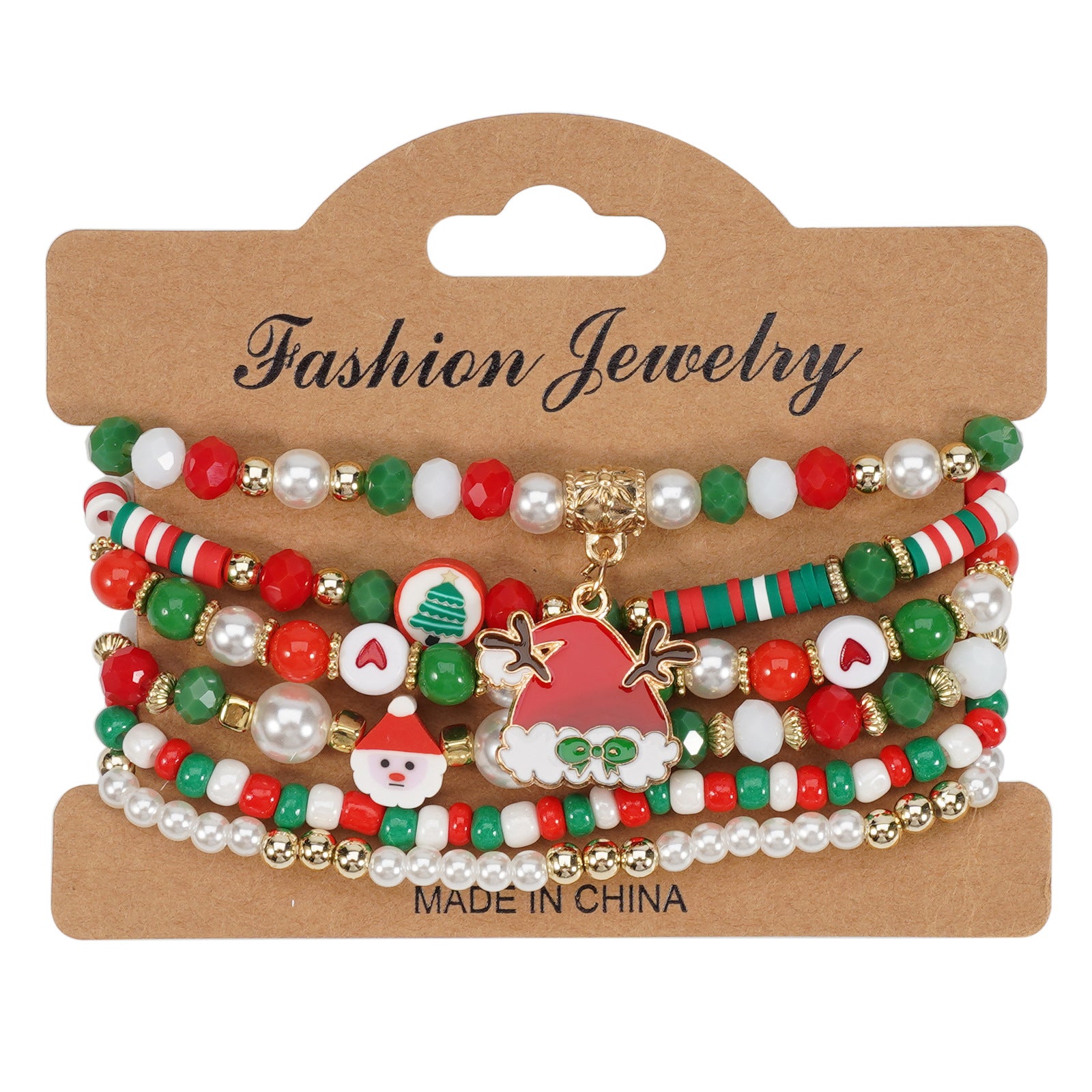 Christmas Bracelet Set Holiday Accessories Snowman Santa Claus Reindeer - product image 6