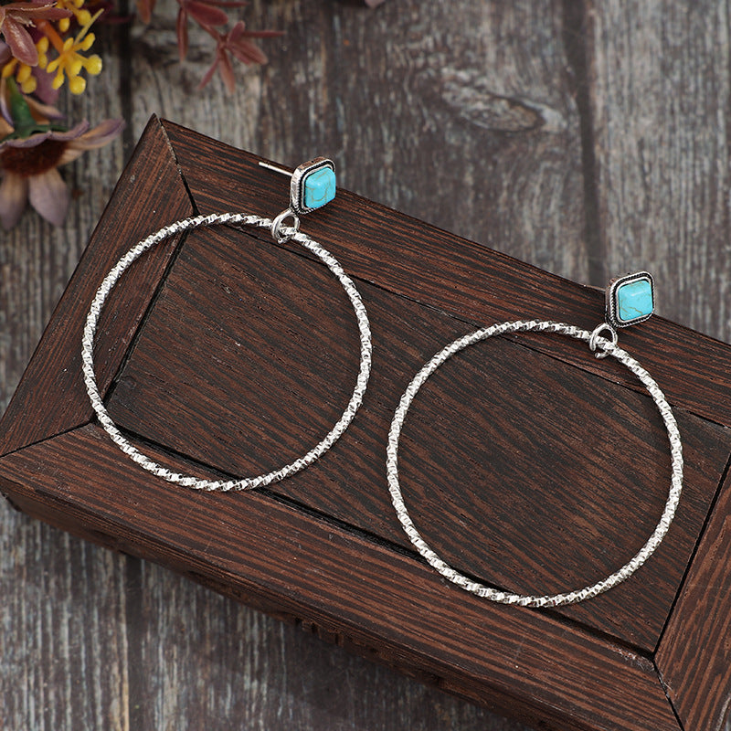 Turquoise Boho Vintage Earrings - product image 4