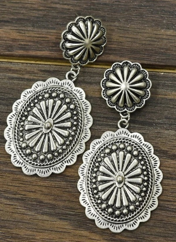 Vintage Geometric Cross Earrings - product image 2