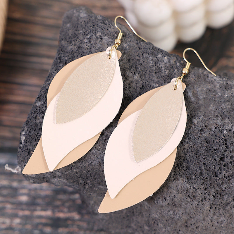 Cross Leather Earrings - product image 4