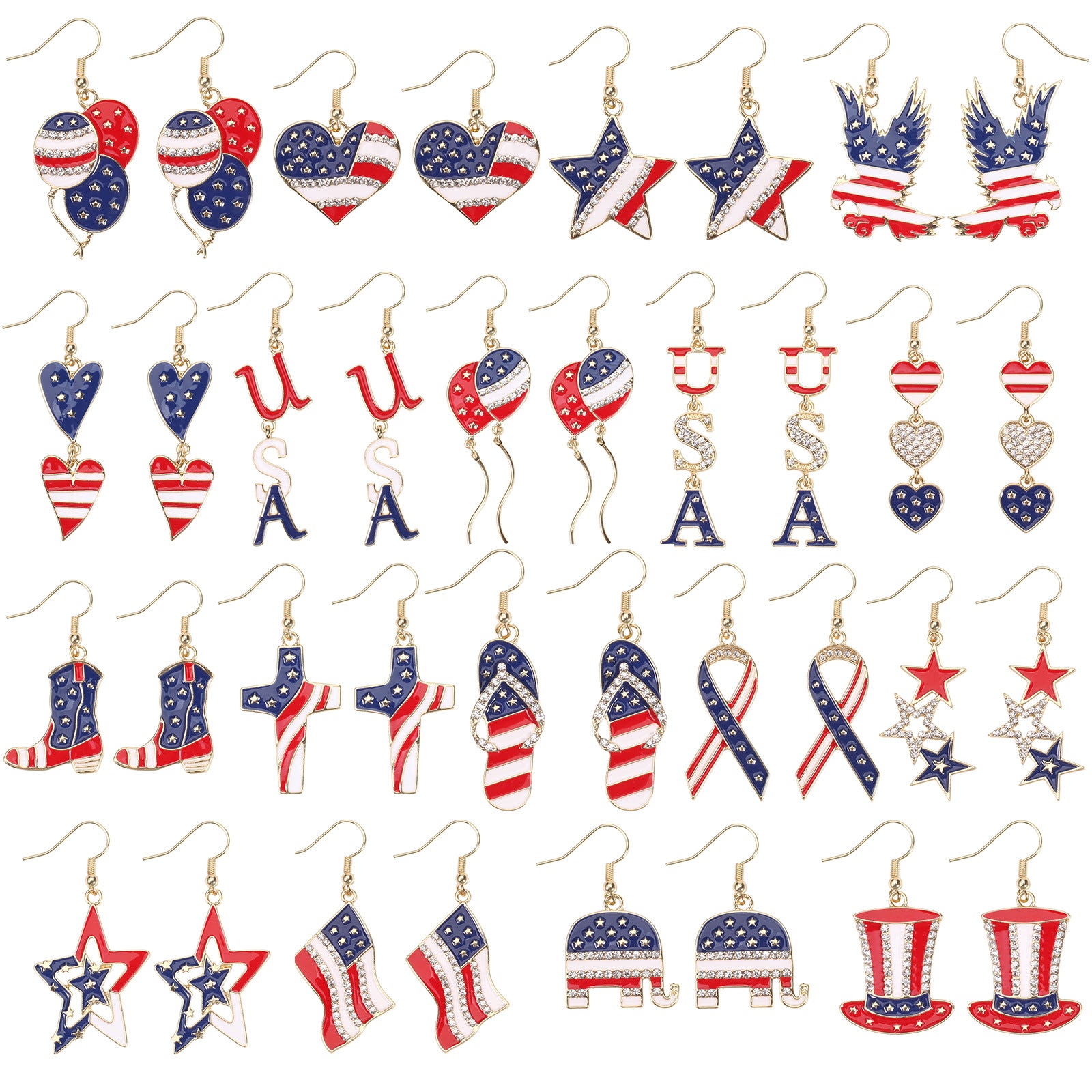 Cross Flag Earrings - product image 1