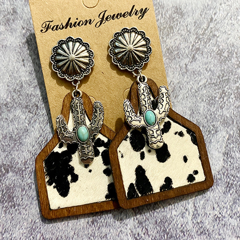 Western Boho Vintage Horse Cross Earrings - product image 3