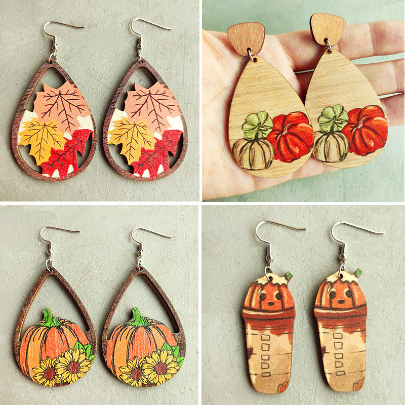 Floral Wood Earrings - product image 1