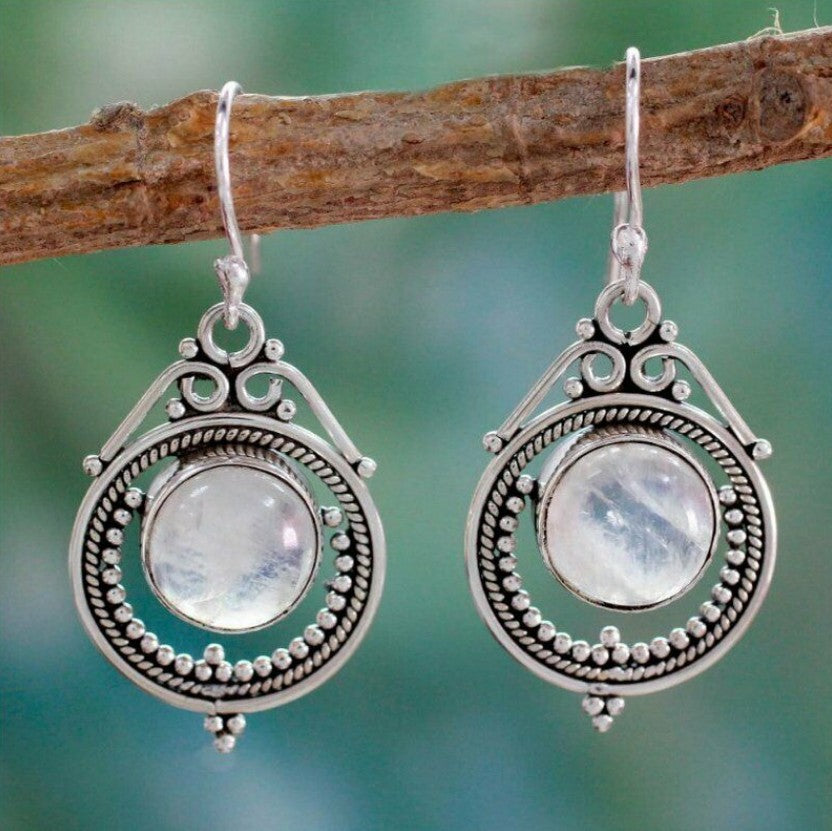 Earrings Inlaid with Sea Blue Topaz for Women Creative Rotating Water Drop - product image 8