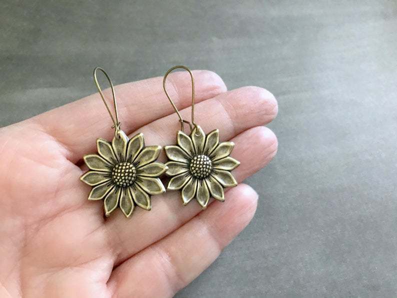 Vintage Floral Cross Earrings - product image 13