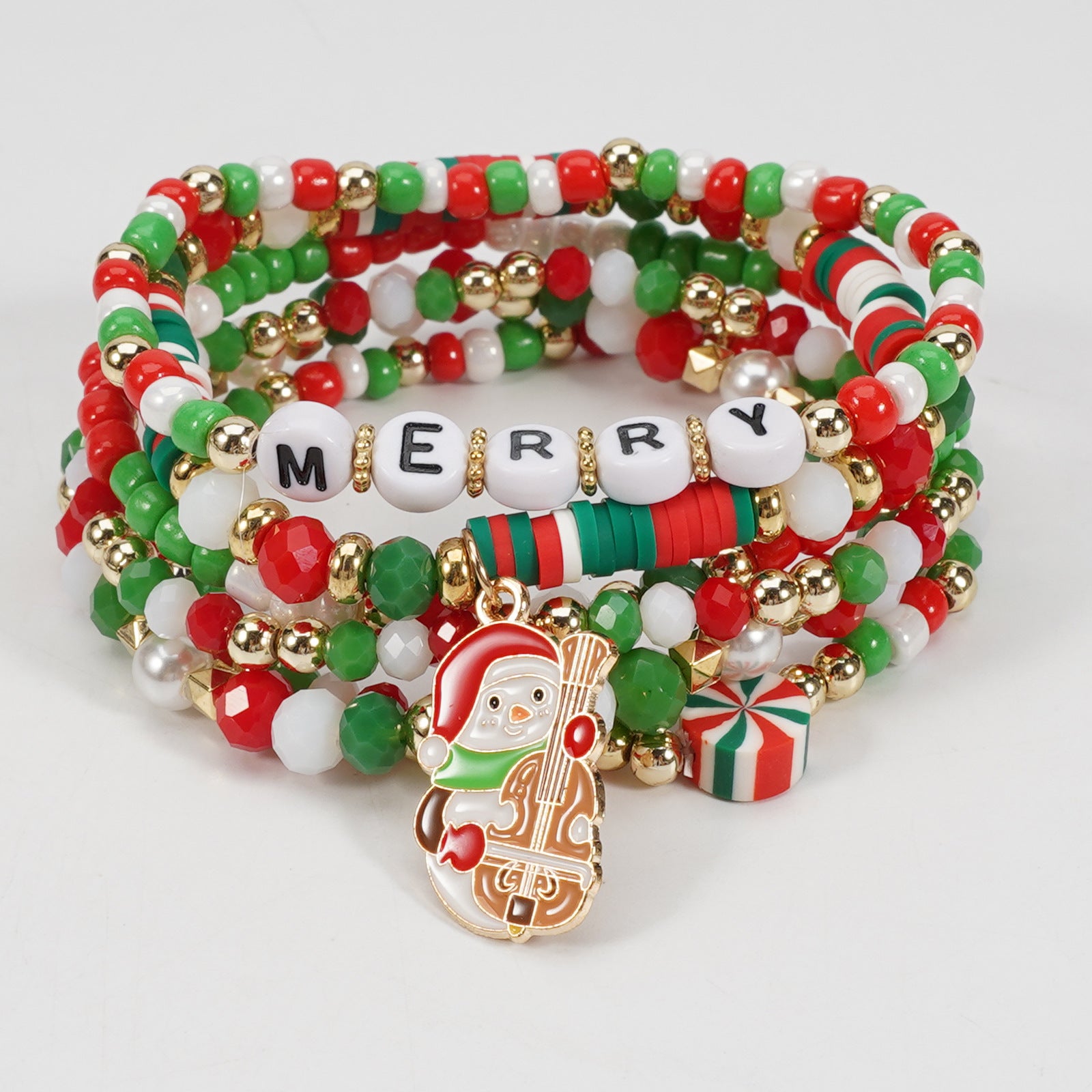 Christmas Bracelet Set Holiday Accessories Snowman Santa Claus Reindeer - product image 36