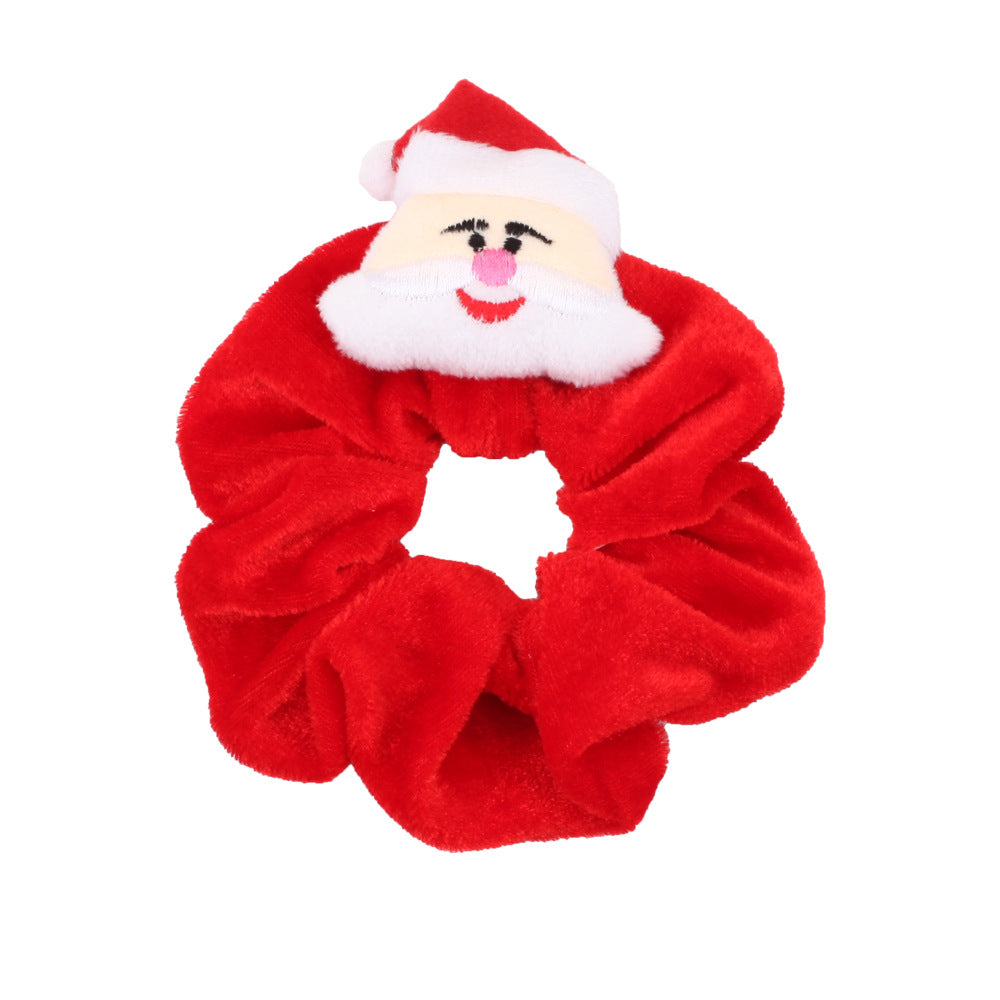 Christmas Velvet Scrunchies - Santa Claus and Deer Hair Ties - Korean Bun - product image 11
