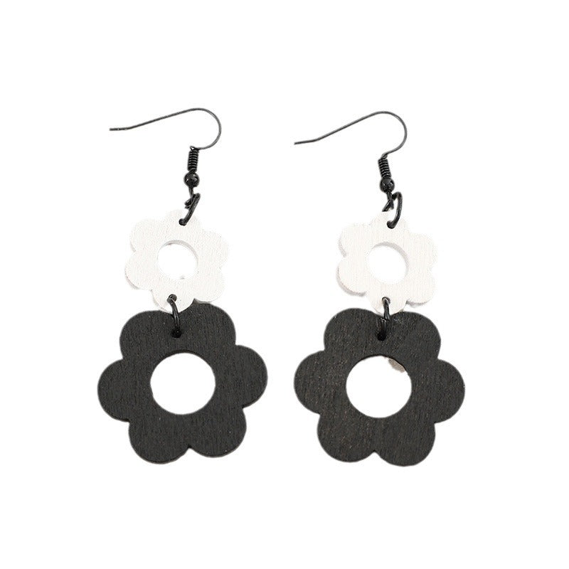 Vintage Floral Wood Earrings for Women - product image 5