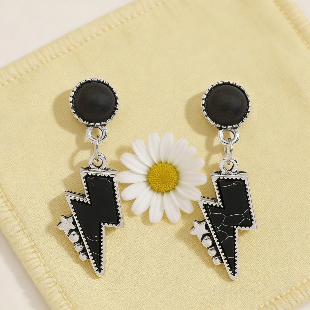 Turquoise Statement Cross Earrings - product image 2