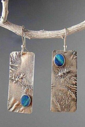 Earrings Inlaid with Sea Blue Topaz for Women Creative Rotating Water Drop - product image 31
