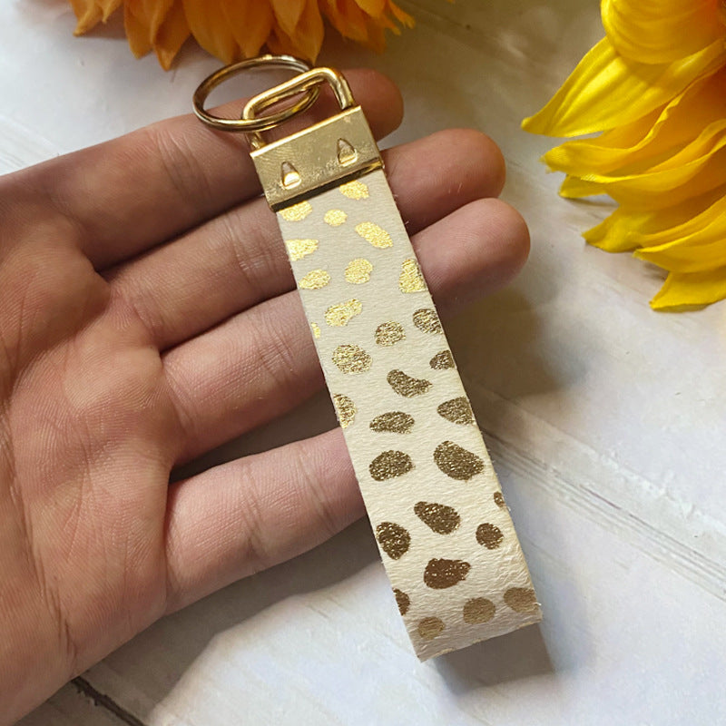 Vintage Horse Cross Leather Keychain - product image 2