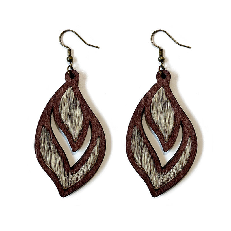 Western Boho Vintage Horse Cross Earrings