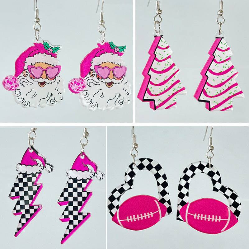 Vintage Cross Acrylic Earrings