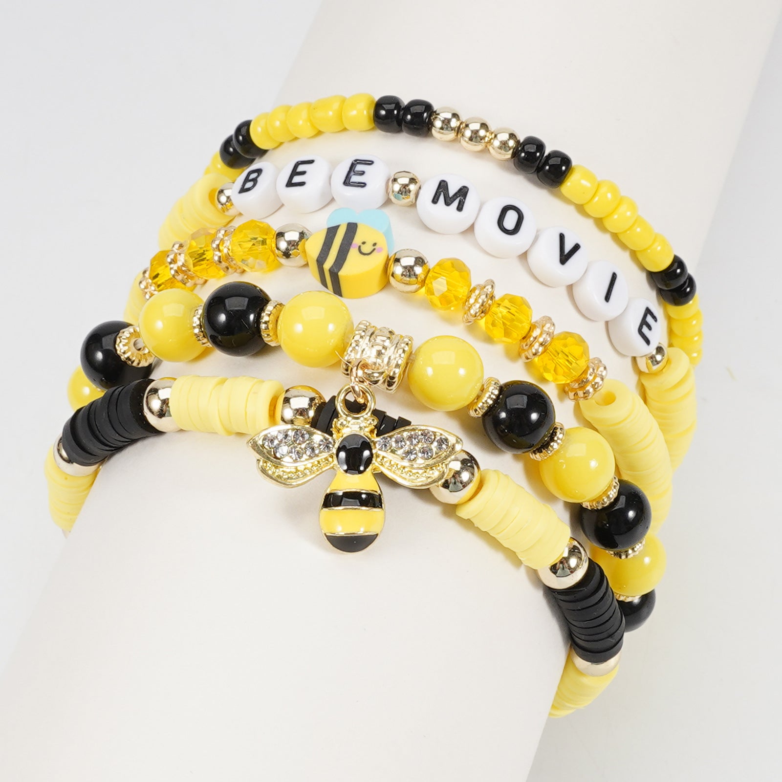 Floral Cross Bee Beaded Necklace - product image 4