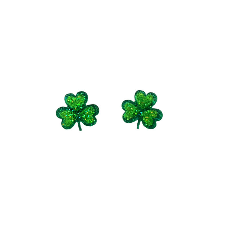 Supply Women's Earrings - Exquisite and Sparkling Green Lucky Clover Rainbow - product image 5