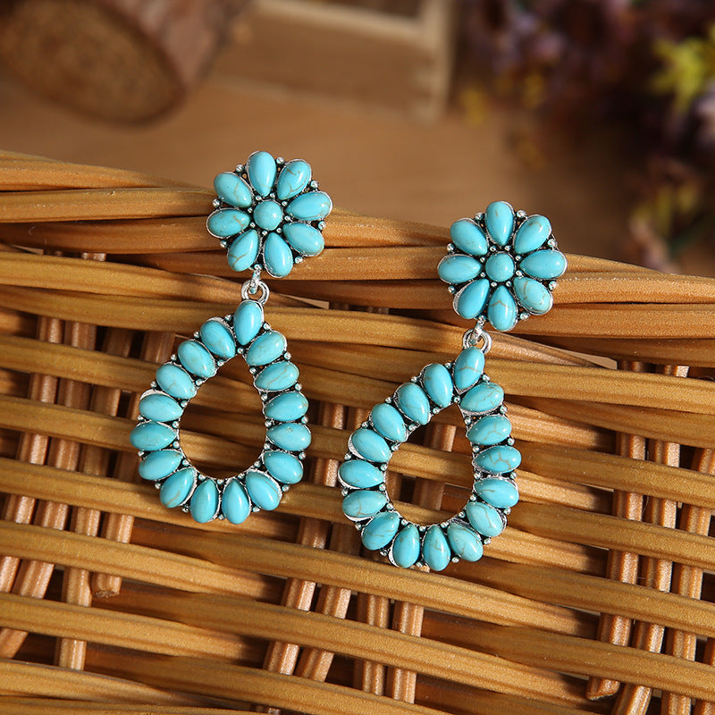 Turquoise Vintage Cross Earrings - product image 3