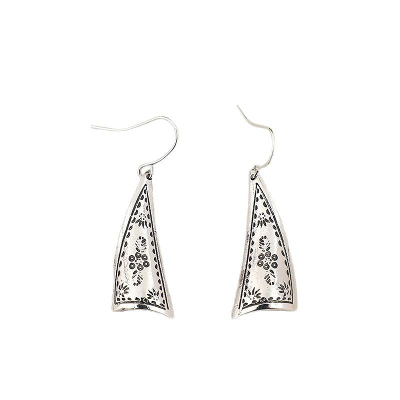 Boho Vintage Geometric Floral Cross Earrings - product image 5