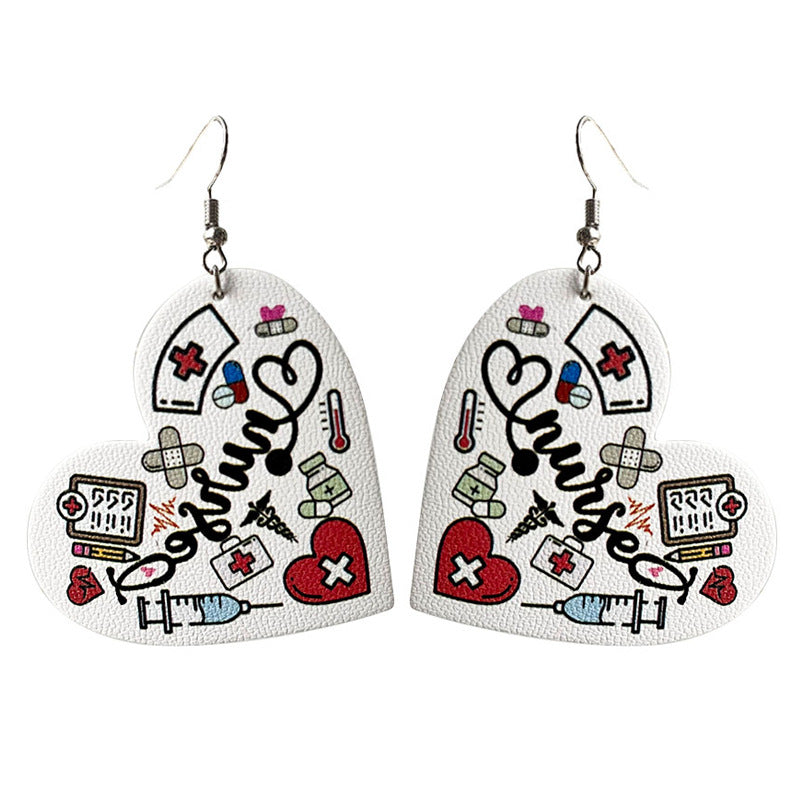 Heart Leather Earrings - product image 5