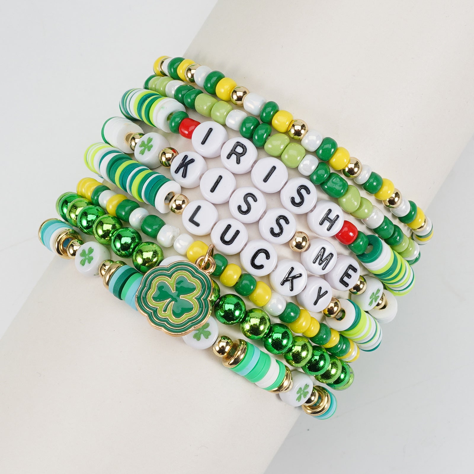 Irish St. Patrick's Day Bracelet Party Parade Green Lucky Clover Pendant Soft - product image 16