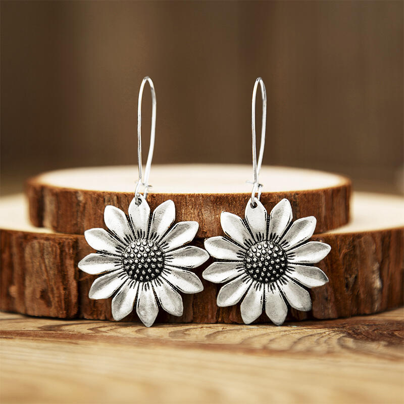 Vintage Floral Cross Earrings - product image 1