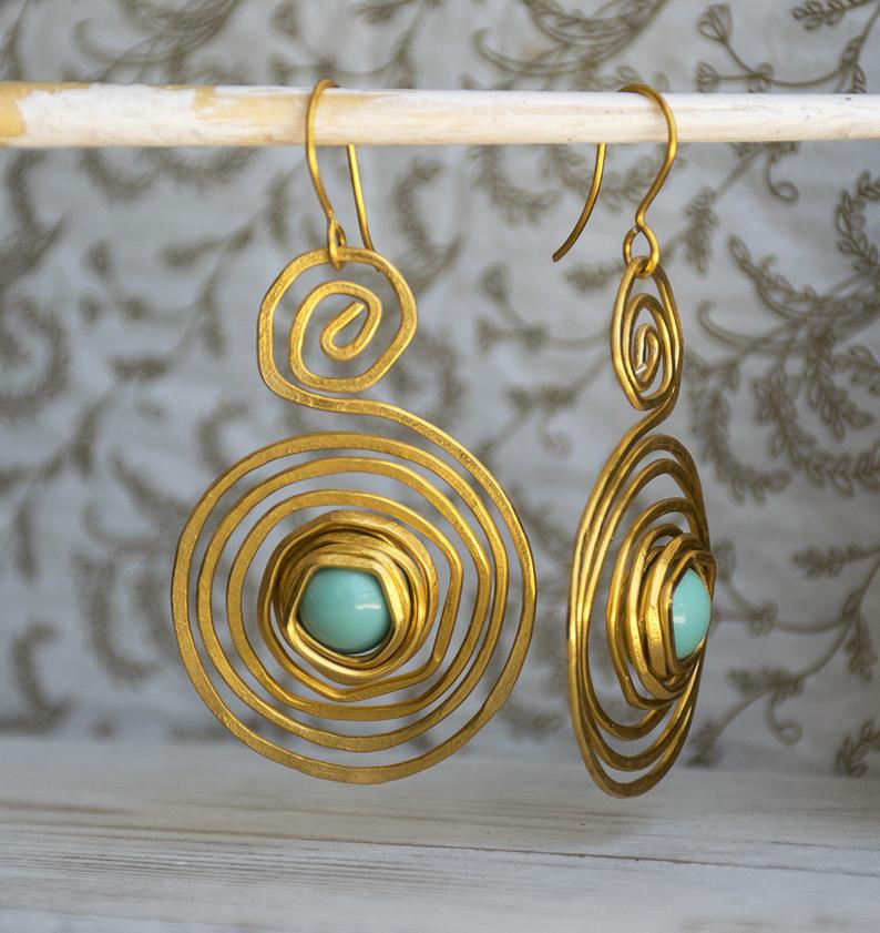 Turquoise Cross Earrings - product image 6