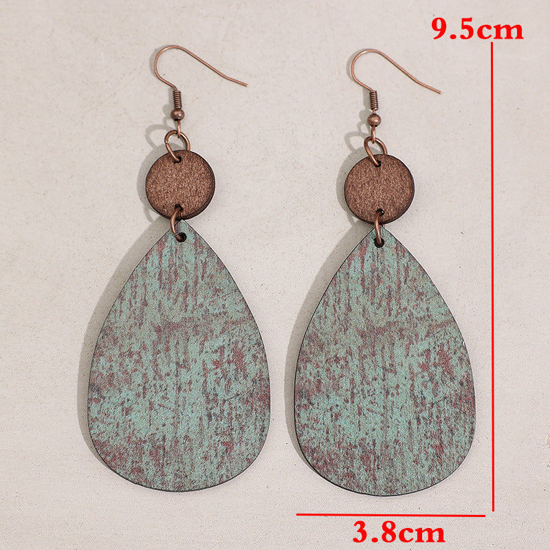 Vintage Cross Wood Earrings - product image 3