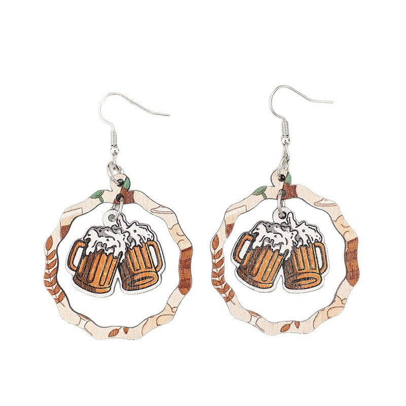 Cross Wood Earrings - product image 5