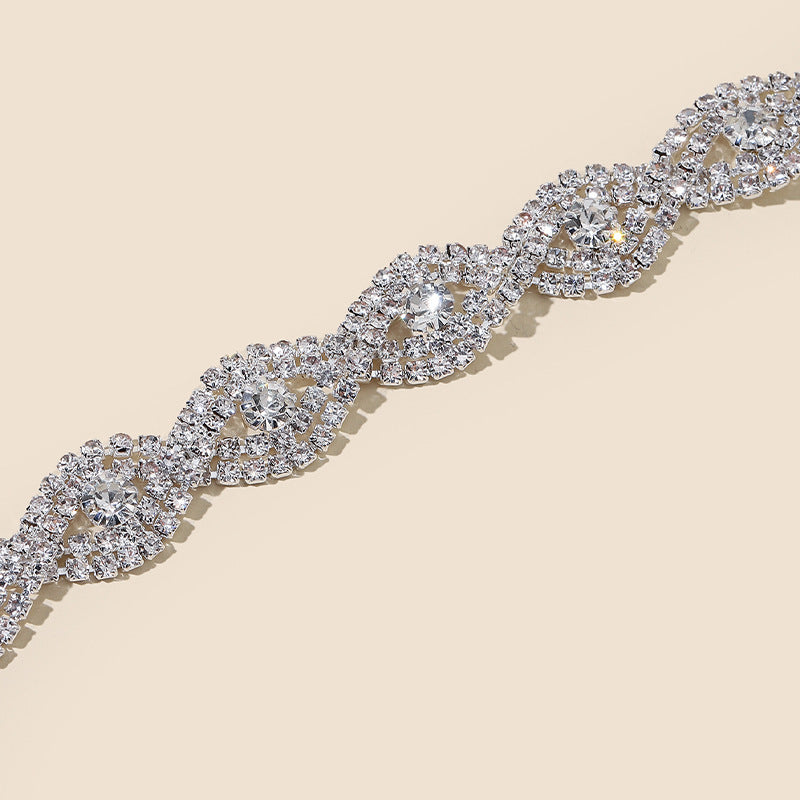 Crystal Leaf Tennis Necklace for Women - product image 2