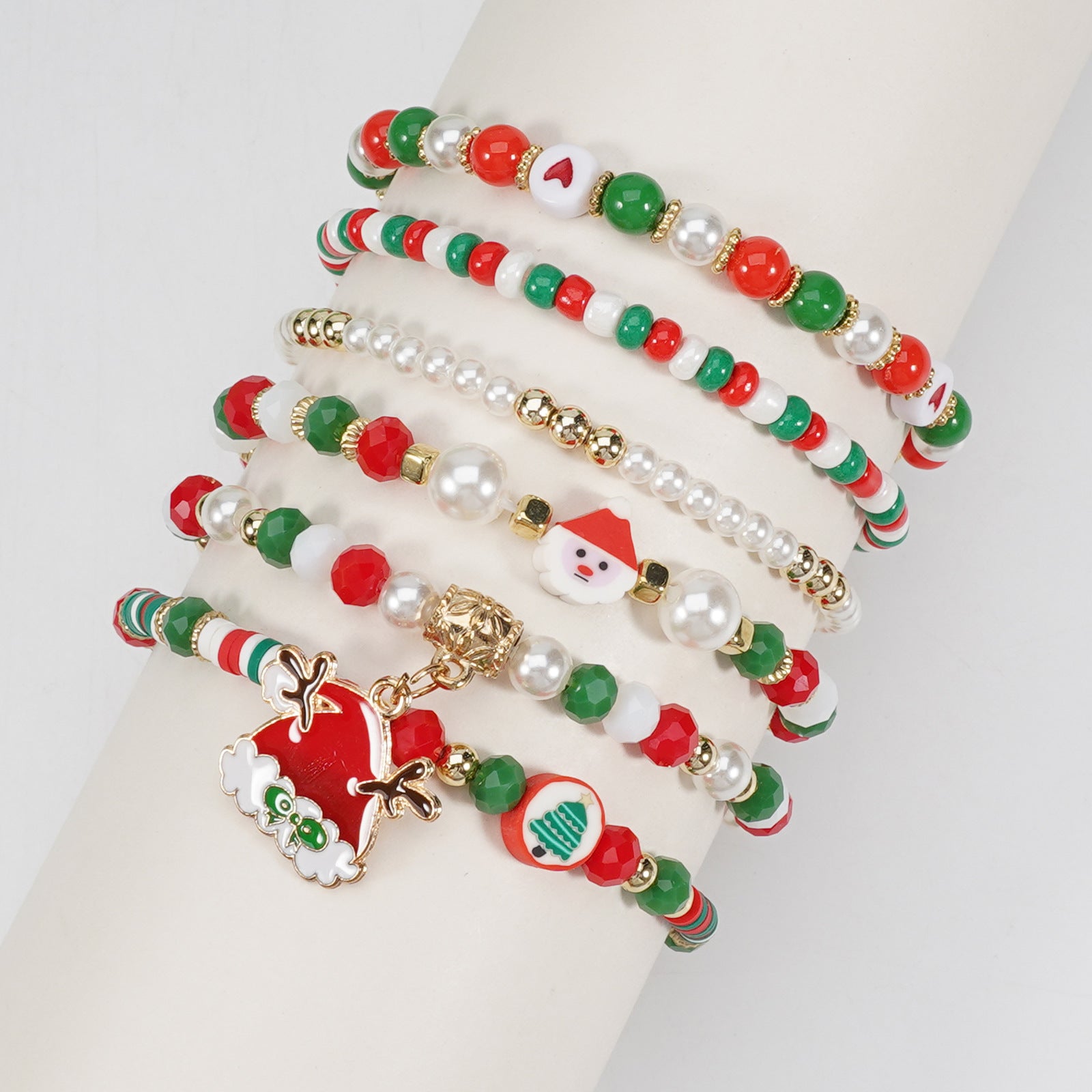 Christmas Bracelet Set Holiday Accessories Snowman Santa Claus Reindeer - product image 17