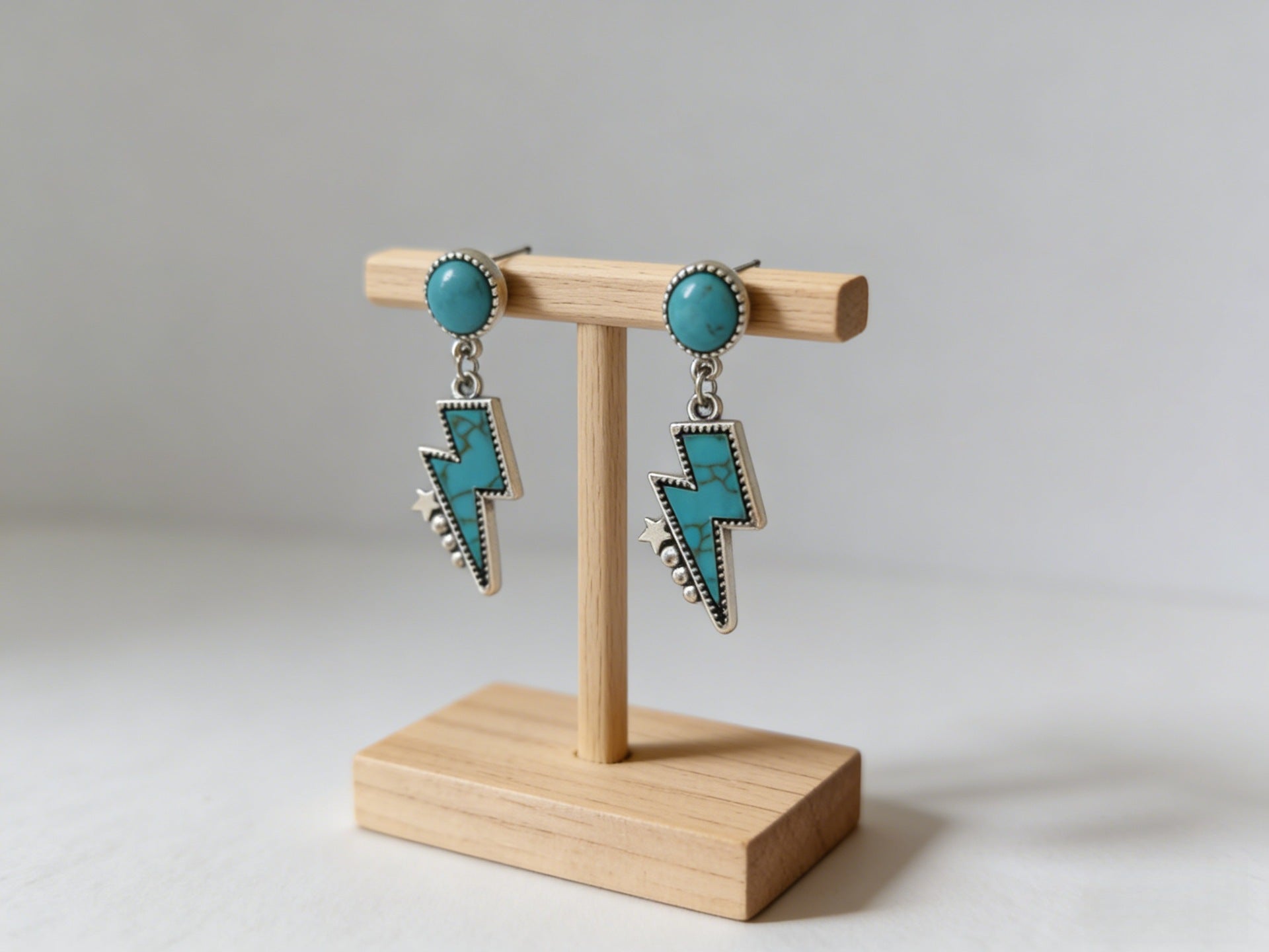 Turquoise Statement Cross Earrings - product image 10