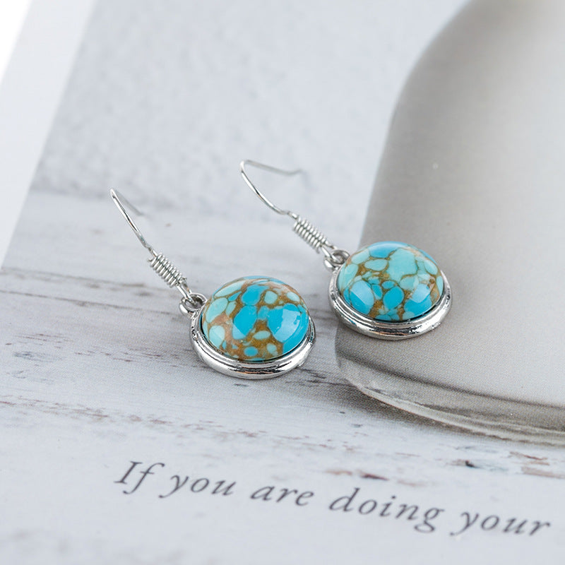 Turquoise Vintage Crystal Earrings - product image 5