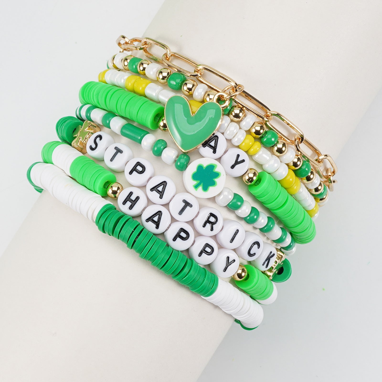 Irish St. Patrick's Day Bracelet Party Parade Green Lucky Clover Pendant Soft - product image 29