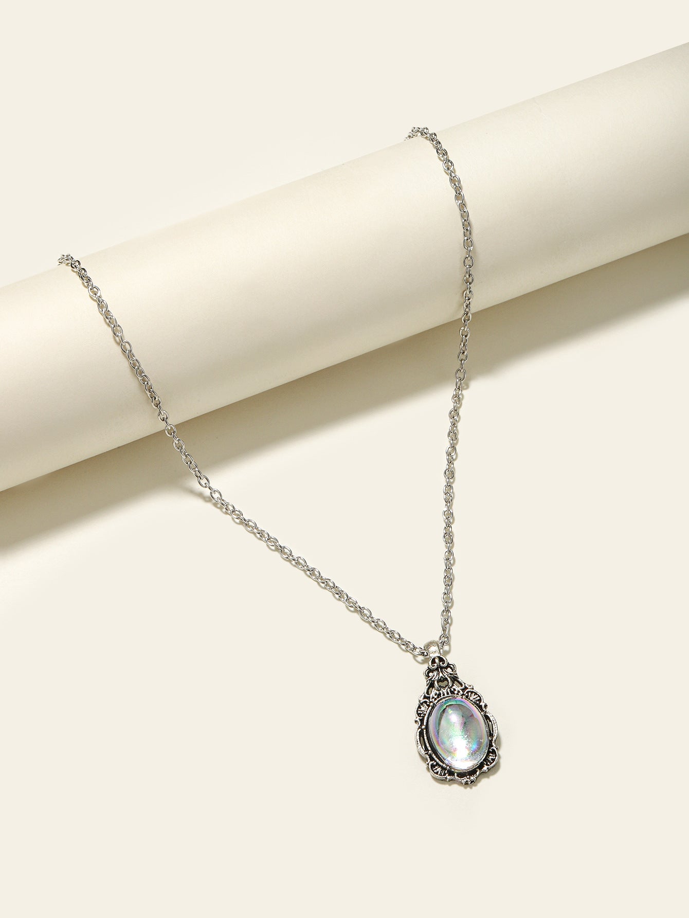 Vintage Moon Cross Necklace for Women