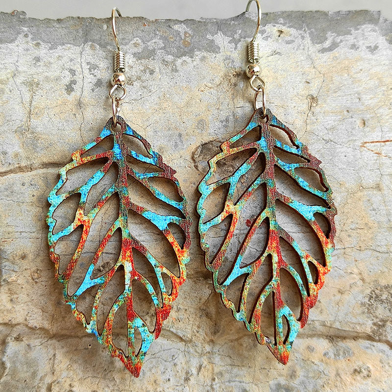 Boho Vintage Wood Earrings - product image 2