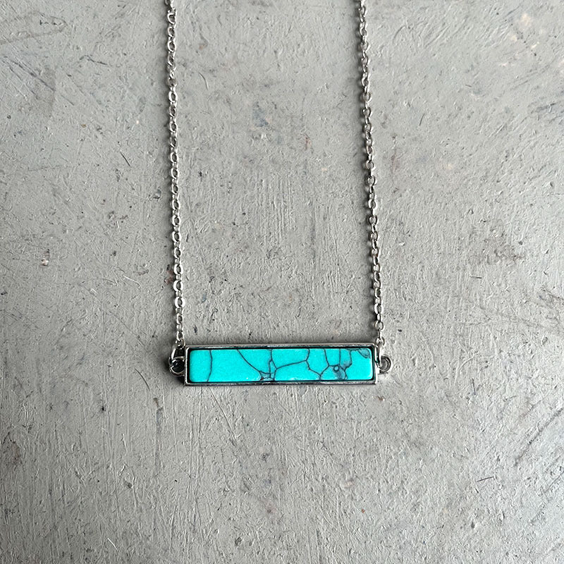 Western Turquoise Vintage Geometric Cross Necklace - product image 12