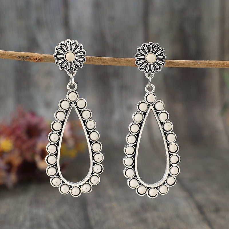 Western Turquoise Vintage Statement Earrings