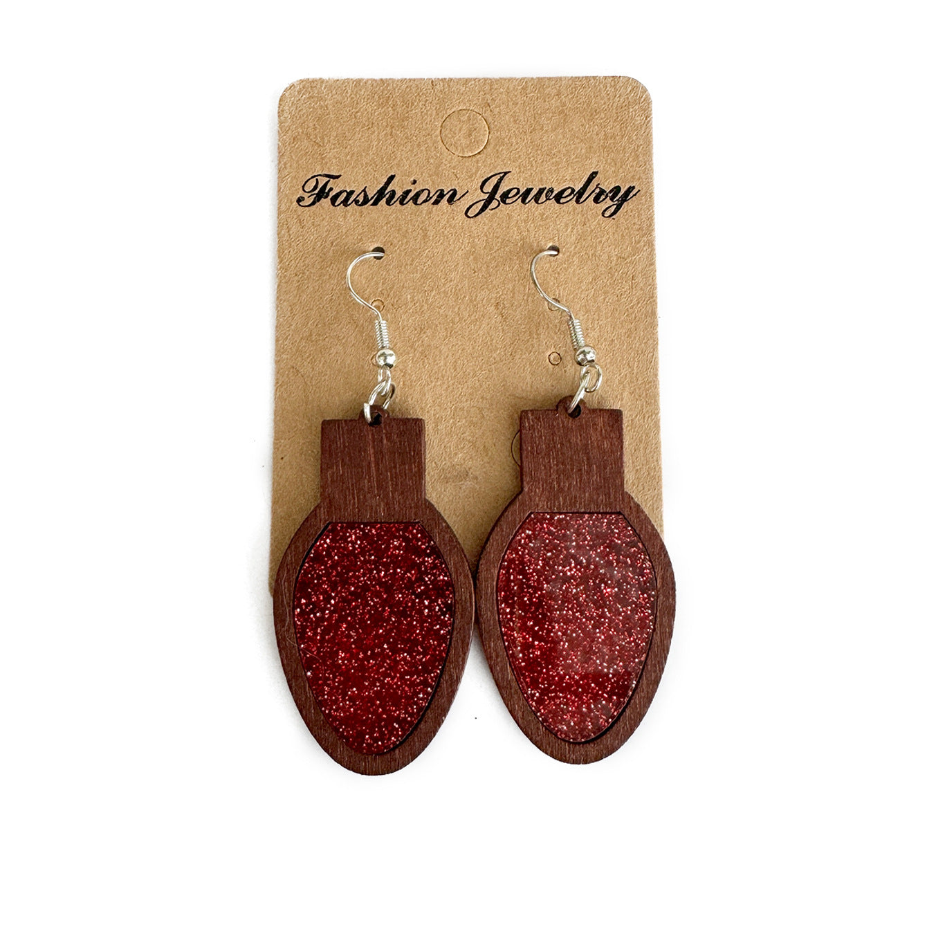 Cross Wood Acrylic Earrings - product image 3