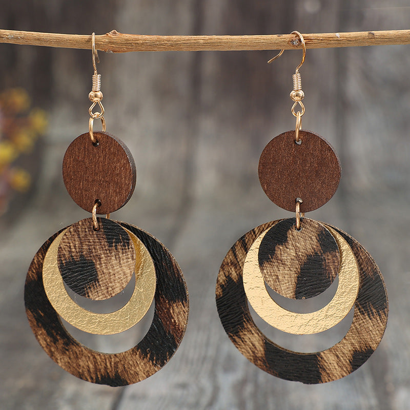 Vintage Leather Earrings for Women - product image 1