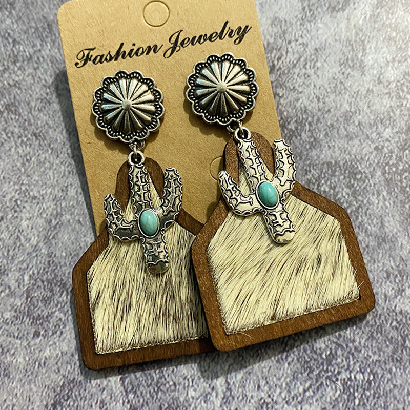 Western Boho Vintage Horse Cross Earrings - product image 8