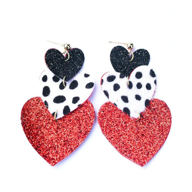 Heart Cross Leather Earrings - product image 9