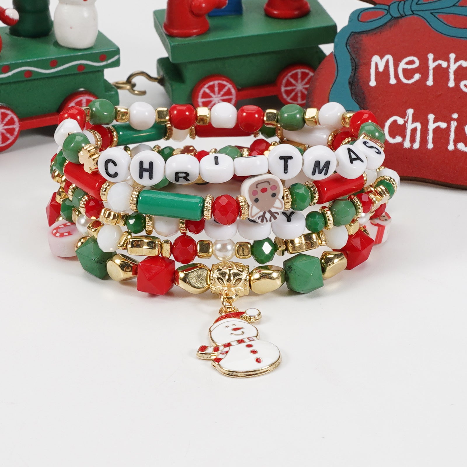 Christmas Bracelet Snowman - Christmas Tree - Santa Claus - Reindeer Antlers - product image 19
